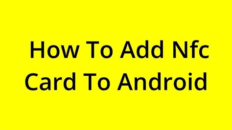 nfc card mode android|add nfc card to android.